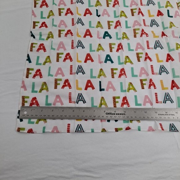 FA LA LA LA Christmas Song Holiday Bandana Cotton 21 x 21 inch - Picture 9 of 10